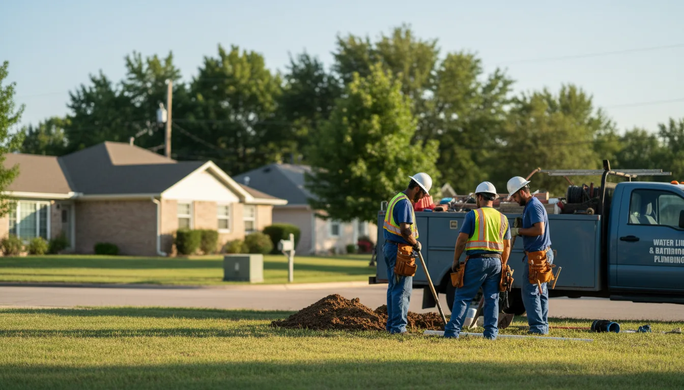 Residential water line and bathroom plumbing service in Milford, MA